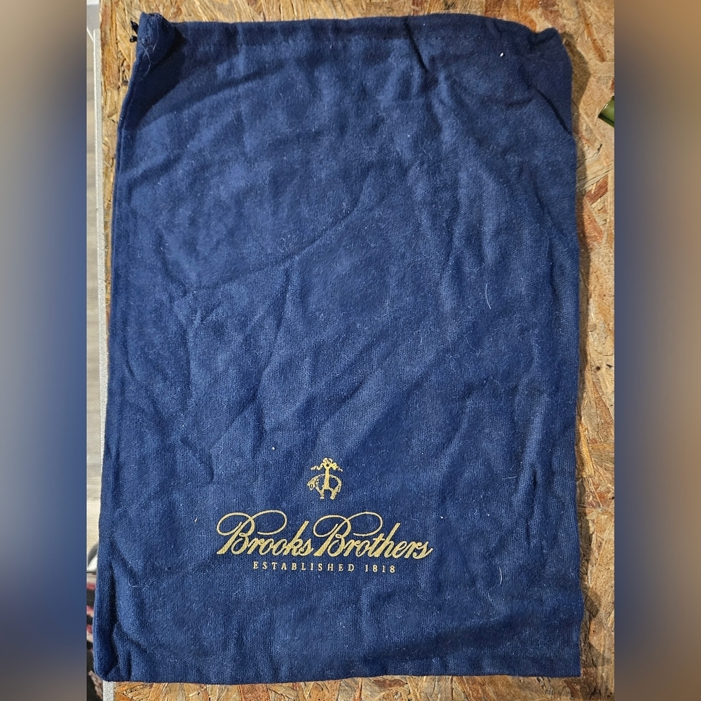 Brooks Brothers Dust Bag Navy Gold Oxford Loafer Dress Shoe Storage 17x13